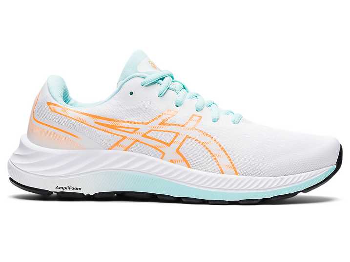 Women's Asics GEL-EXCITE 9 Walking Shoes White / Orange | Israel-1503472