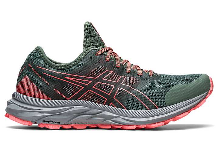 Women's Asics GEL-EXCITE TRAIL Trail Running Shoes Dark Green | Israel-9734802