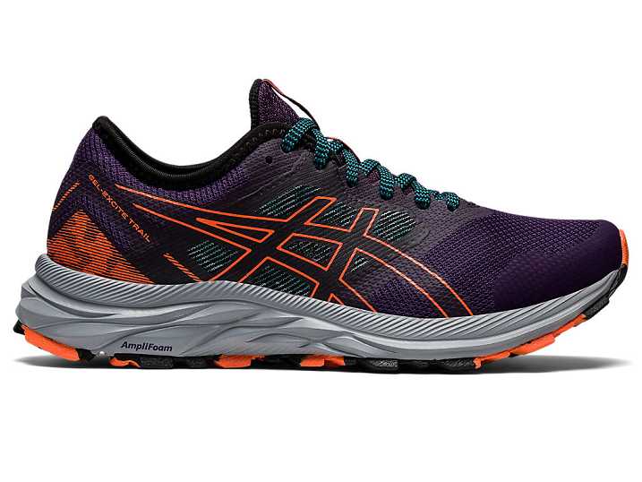 Women's Asics GEL-EXCITE TRAIL Walking Shoes Dark Purple / Orange | Israel-4315207