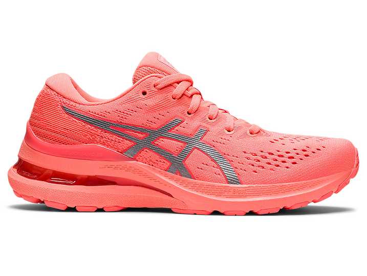 Women's Asics GEL-KAYANO 28 LITE-SHOW Running Shoes Orange Coral | Israel-0851347