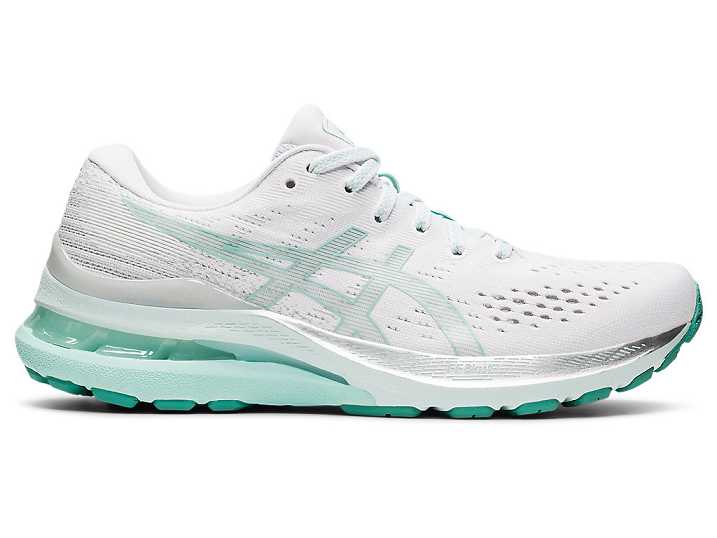 Women's Asics GEL-KAYANO 28 Running Shoes White / Green | Israel-1704962