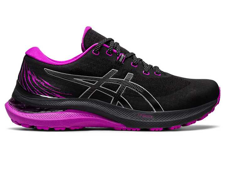 Women's Asics GEL-KAYANO 29 LITE-SHOW Running Shoes Black / Purple | Israel-5931680