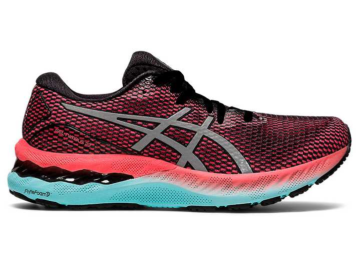 Women's Asics GEL-NIMBUS 23 LITE-SHOW Running Shoes Black / Silver | Israel-3496507