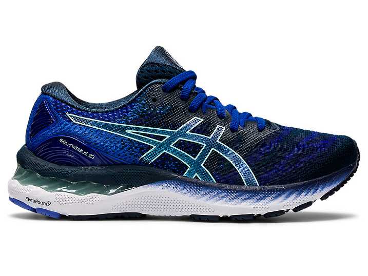 Women's Asics GEL-NIMBUS 23 Running Shoes Blue | Israel-5962840