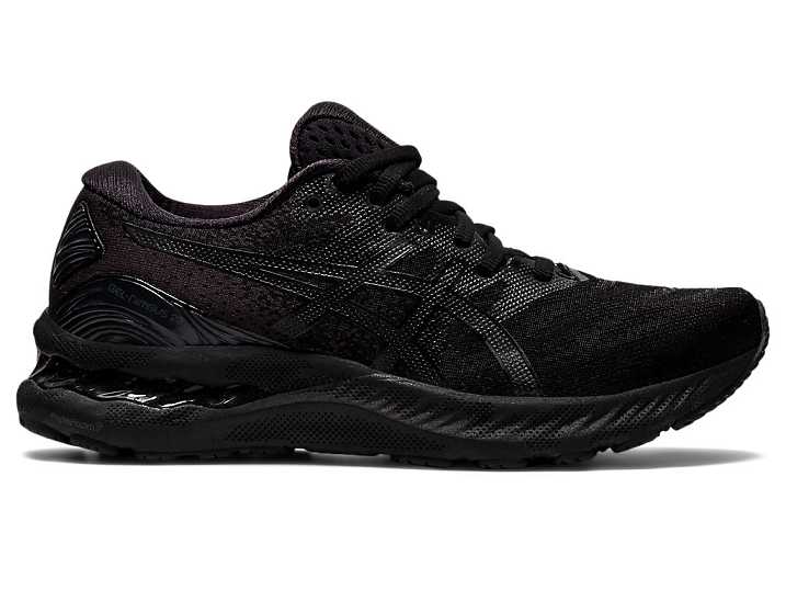 Women's Asics GEL-NIMBUS 23 WIDE Running Shoes Black | Israel-5173489