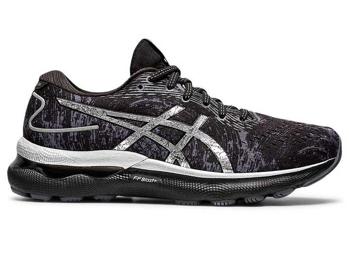 Women's Asics GEL-NIMBUS 24 PLATINUM Running Shoes Grey / Silver | Israel-2586930