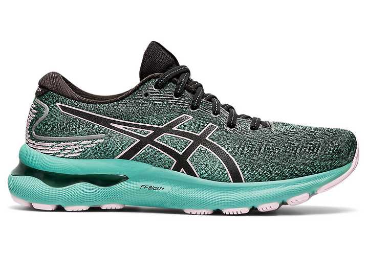 Women's Asics GEL-NIMBUS 24 Running Shoes Black / Rose | Israel-0581746
