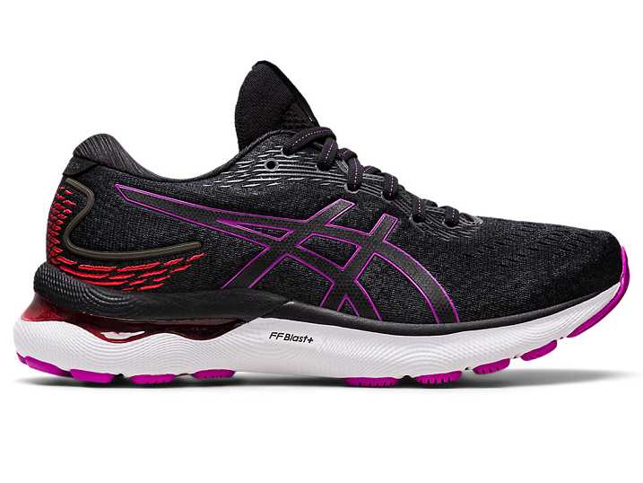 Women's Asics GEL-NIMBUS 24 Running Shoes Black / Purple | Israel-3950721