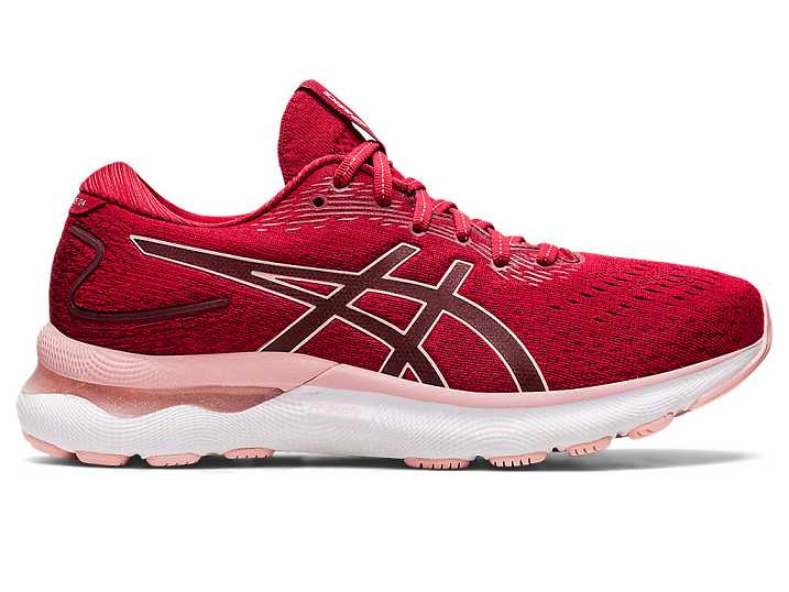 Women's Asics GEL-NIMBUS 24 Running Shoes Red / Rose | Israel-5219876