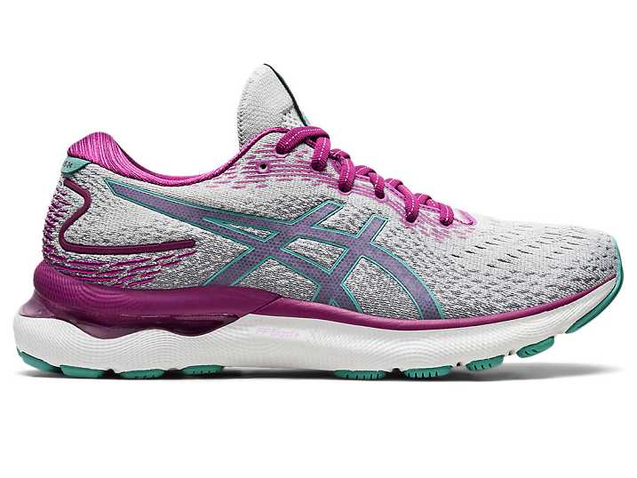 Women's Asics GEL-NIMBUS 24 Running Shoes Dark Grey / Olive | Israel-9074365