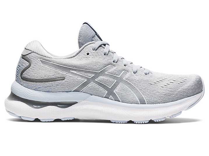 Women's Asics GEL-NIMBUS 24 WIDE Running Shoes Grey / White | Israel-0826194