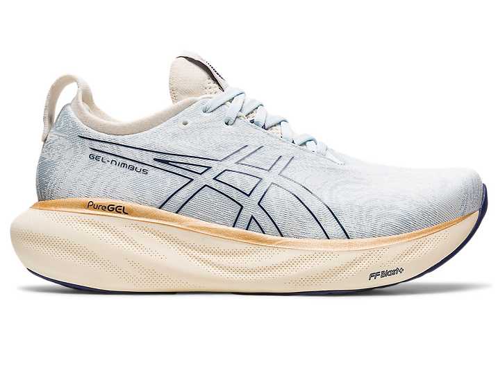Women's Asics GEL-NIMBUS 25 NAGINO Running Shoes Cream | Israel-7210853