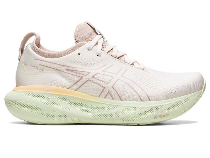 Women's Asics GEL-NIMBUS 25 Running Shoes Cream | Israel-5016983