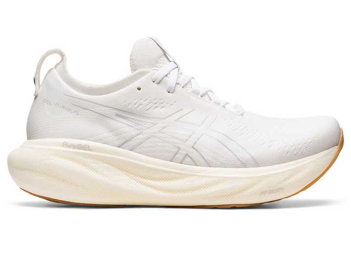 Women's Asics GEL-NIMBUS 25 Running Shoes White | Israel-5046138