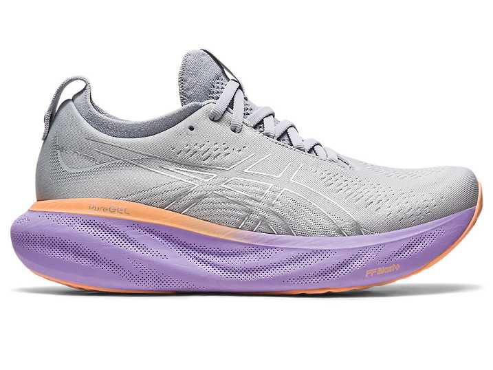 Women's Asics GEL-NIMBUS 25 Running Shoes Grey / Silver | Israel-6853970