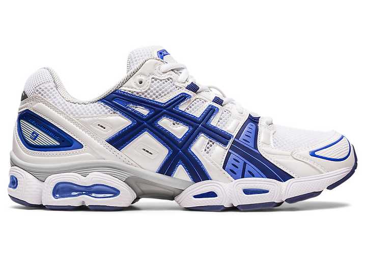 Women's Asics GEL-NIMBUS 9 Sneakers White / Indigo Blue | Israel-0273694