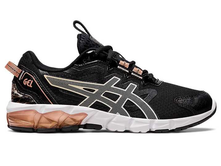 Women's Asics GEL-QUANTUM 90 Sneakers Black / Rose Gold | Israel-5186739