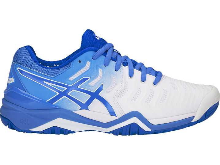 Women's Asics GEL-RESOLUTION 7 Tennis Shoes White / Blue | Israel-1035924