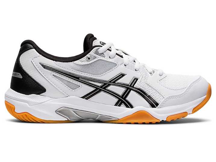 Women's Asics GEL-ROCKET 10 Volleyball Shoes White / Black | Israel-0461783