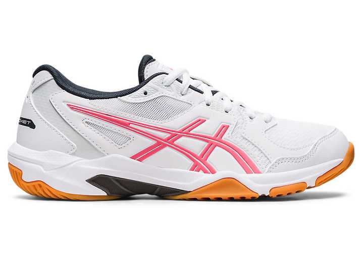 Women's Asics GEL-ROCKET 10 Volleyball Shoes White / pink | Israel-1523647