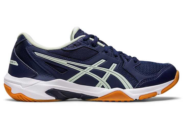 Women's Asics GEL-ROCKET 10 Volleyball Shoes Navy / Green | Israel-2941835