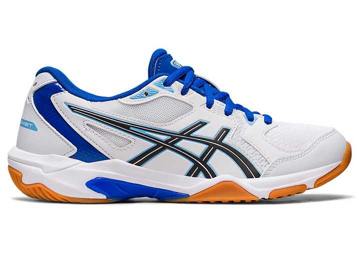 Women's Asics GEL-ROCKET 10 Volleyball Shoes White / Blue | Israel-4271589