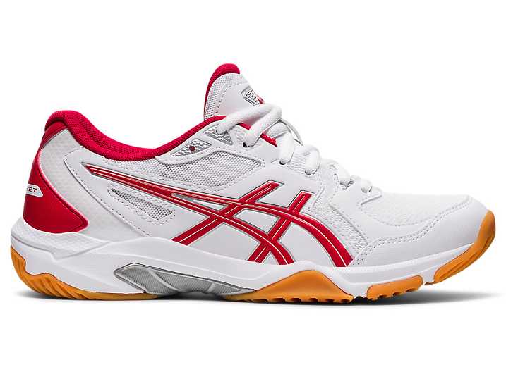 Women's Asics GEL-ROCKET 10 Volleyball Shoes White / Red | Israel-6519427