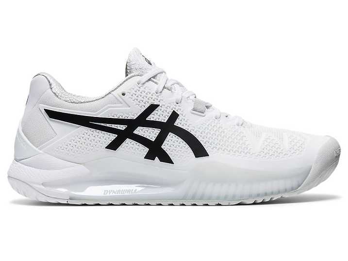 Women's Asics GEL-Resolution 8 Tennis Shoes White / Black | Israel-6532970