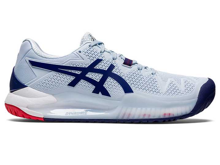 Women's Asics GEL-Resolution 8 Tennis Shoes Light Blue / Blue | Israel-6843719