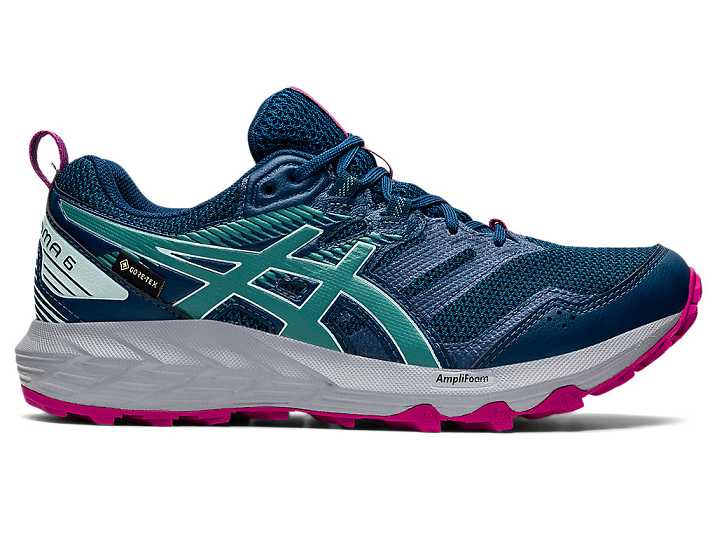 Women's Asics GEL-SONOMA 6 G-TX Trail Running Shoes Blue / Olive | Israel-0819743