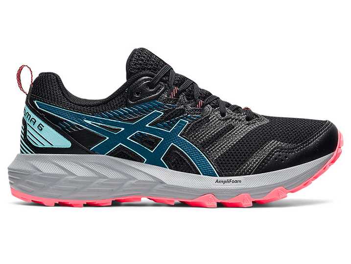 Women's Asics GEL-SONOMA 6 Trail Running Shoes Black / Deep Turquoise | Israel-1845967