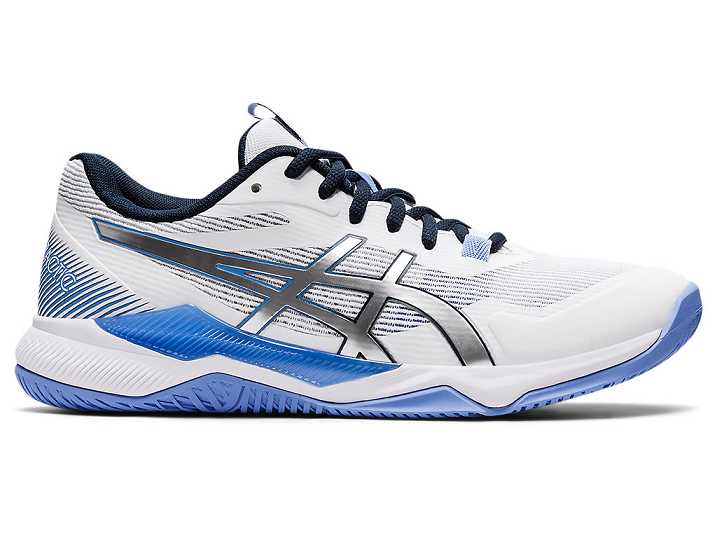 Women's Asics GEL-TACTIC Volleyball Shoes White / Blue | Israel-5637049