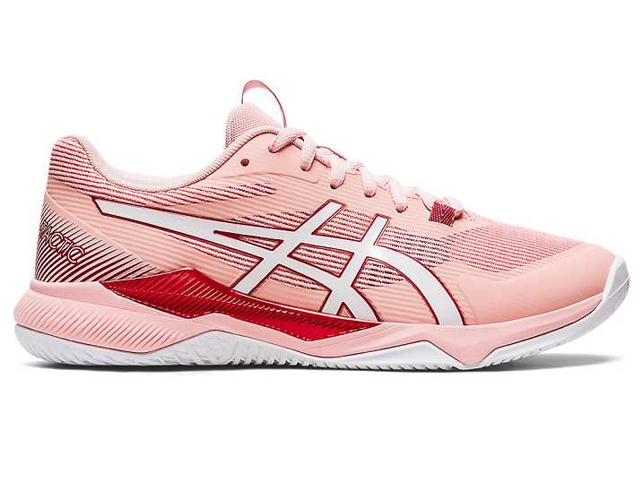 Women's Asics GEL-TACTIC Volleyball Shoes Rose / White | Israel-7659104