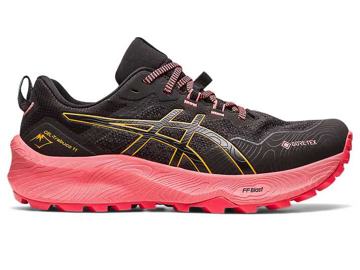 Women's Asics GEL-TRABUCO 11 GTX Trail Running Shoes Black / Beige | Israel-9653180
