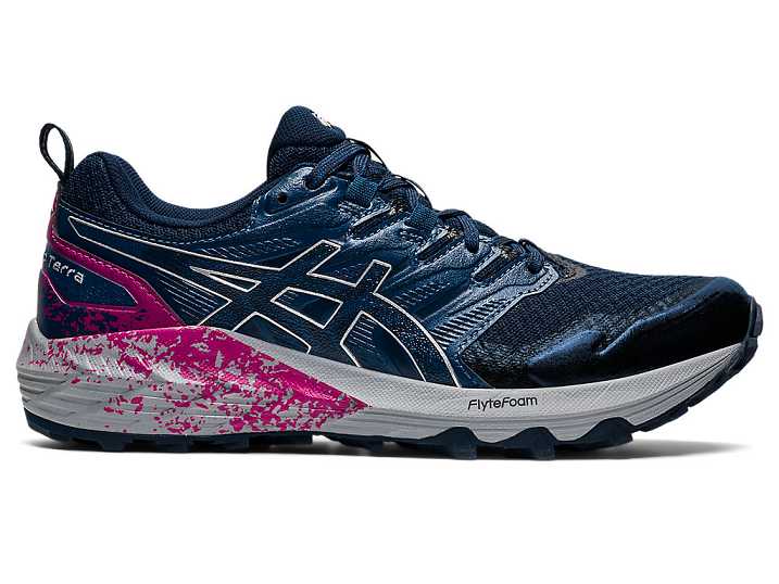 Women's Asics GEL-Trabuco Terra Trail Running Shoes Blue / Silver | Israel-4705382