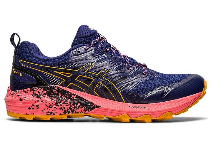 Women's Asics GEL-Trabuco Terra Trail Running Shoes Blue / Beige | Israel-7584692