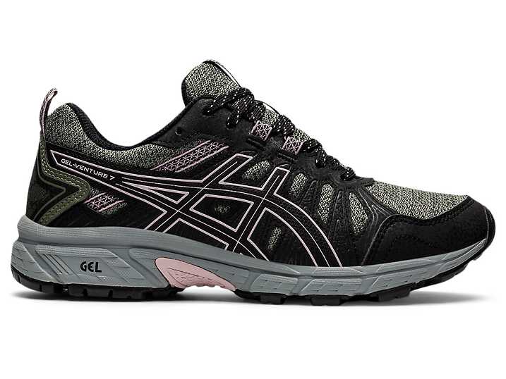 Women's Asics GEL-VENTURE 7 Trail Running Shoes Green / Rose | Israel-7104283