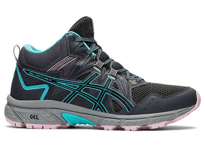 Women's Asics GEL-VENTURE 8 MT Trail Running Shoes Deep Grey / Mint | Israel-8279350