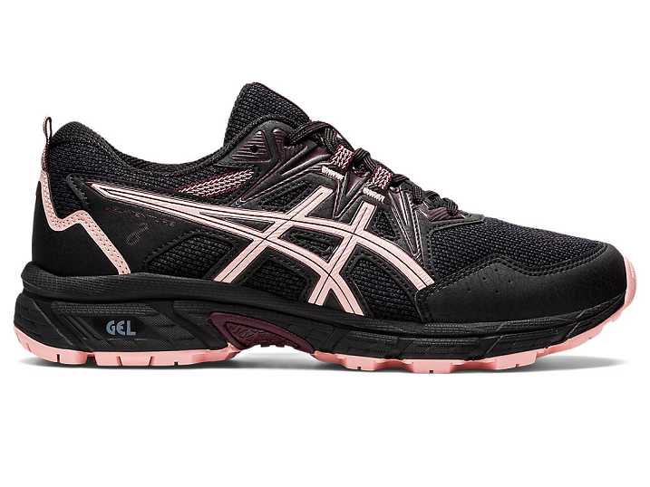Women's Asics GEL-VENTURE 8 Trail Running Shoes Black / Rose | Israel-1238095
