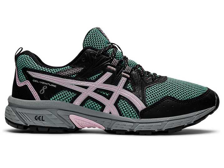 Women's Asics GEL-VENTURE 8 Trail Running Shoes Olive / Rose | Israel-4591078