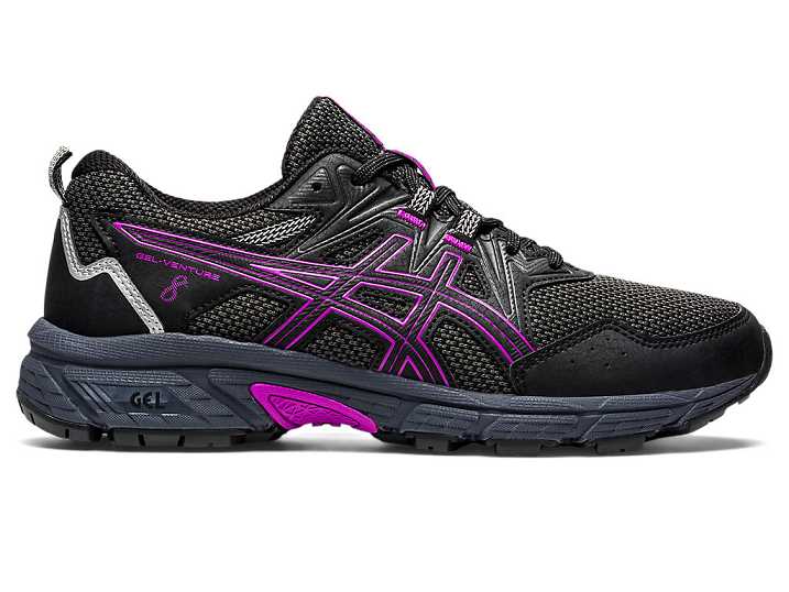 Women's Asics GEL-VENTURE 8 Trail Running Shoes Black / Purple | Israel-7213594