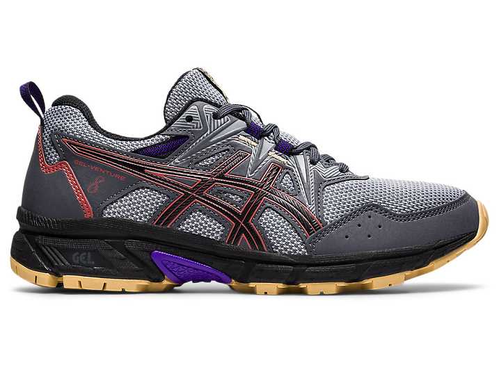 Women's Asics GEL-VENTURE 8 WIDE Trail Running Shoes Grey / Red Dark Red | Israel-4123796