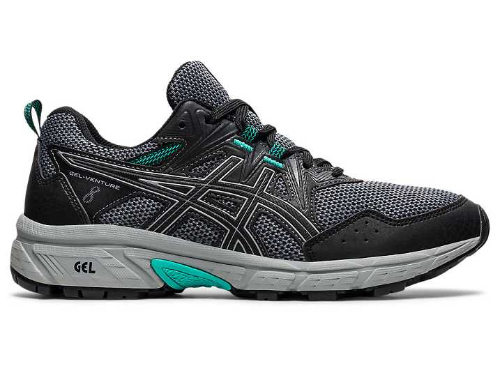 Women's Asics GEL-VENTURE 8 WIDE Trail Running Shoes Black | Israel-7493658