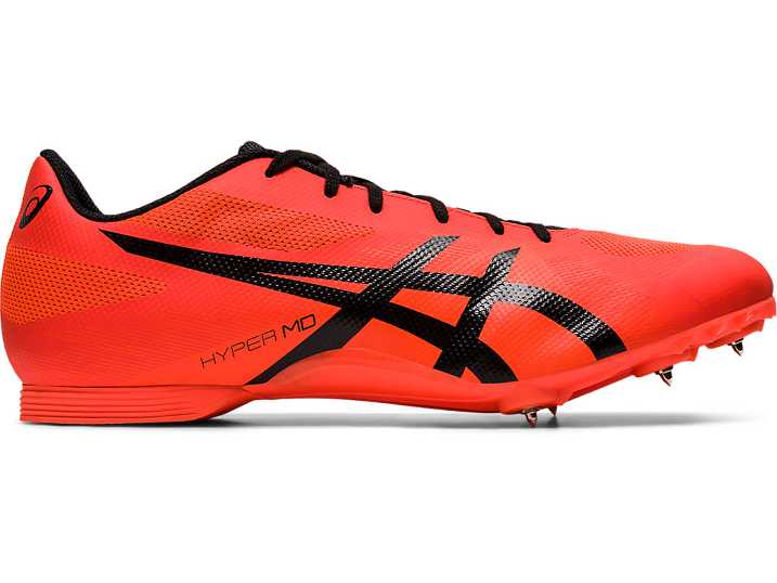 Women's Asics Hyper MD 7 Track Shoes Orange Red / Black | Israel-4163058