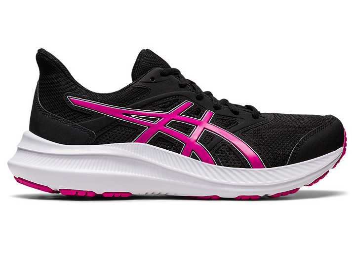 Women's Asics JOLT 4 WIDE Running Shoes Black / pink | Israel-7625014