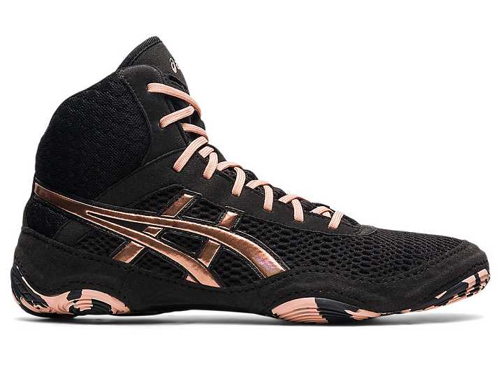 Women's Asics MATBLAZER Wrestling Shoes Black / Rose Gold | Israel-5701946