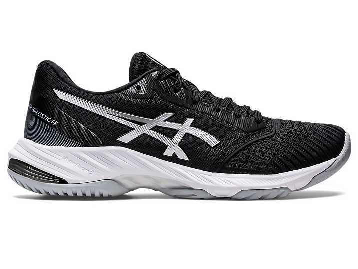 Women's Asics NETBURNER BALLISTIC FF 3 Volleyball Shoes Black / Silver | Israel-3497502