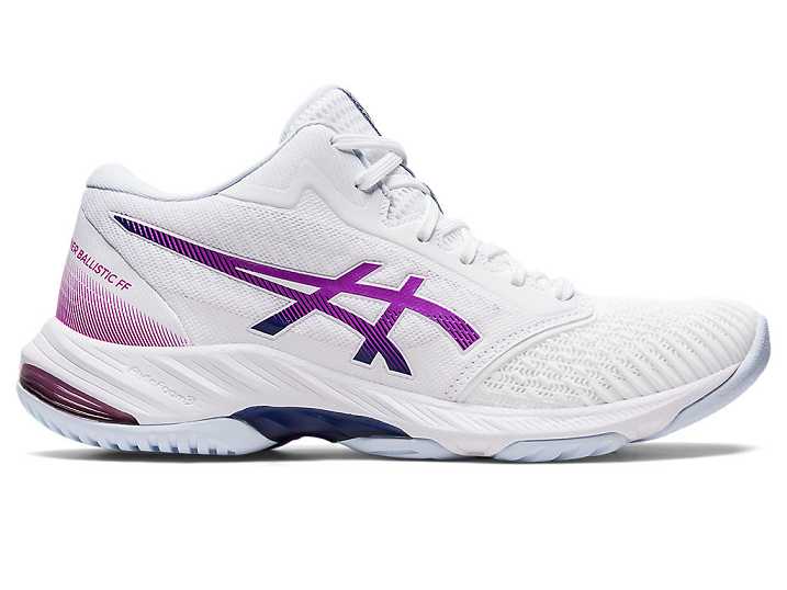 Women's Asics NETBURNER BALLISTIC FF MT 3 Volleyball Shoes White / Purple | Israel-2983516