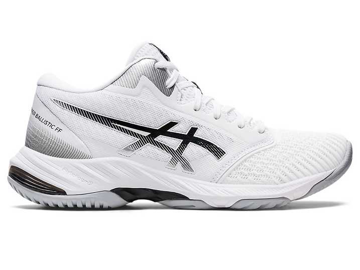 Women's Asics NETBURNER BALLISTIC FF MT 3 Volleyball Shoes White / Black | Israel-7068914