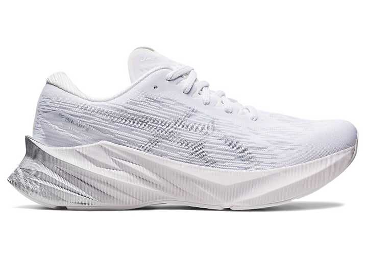 Women's Asics NOVABLAST 3 Running Shoes White / Grey | Israel-1062438